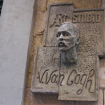 On the wall Sculpture plaque of Van Gogh in Valetta
