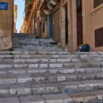 A long staircase in Valletta