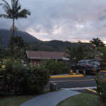 View of the volcano and resort