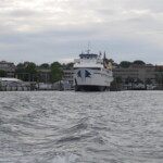View of the transportation center from the river on the Groton side